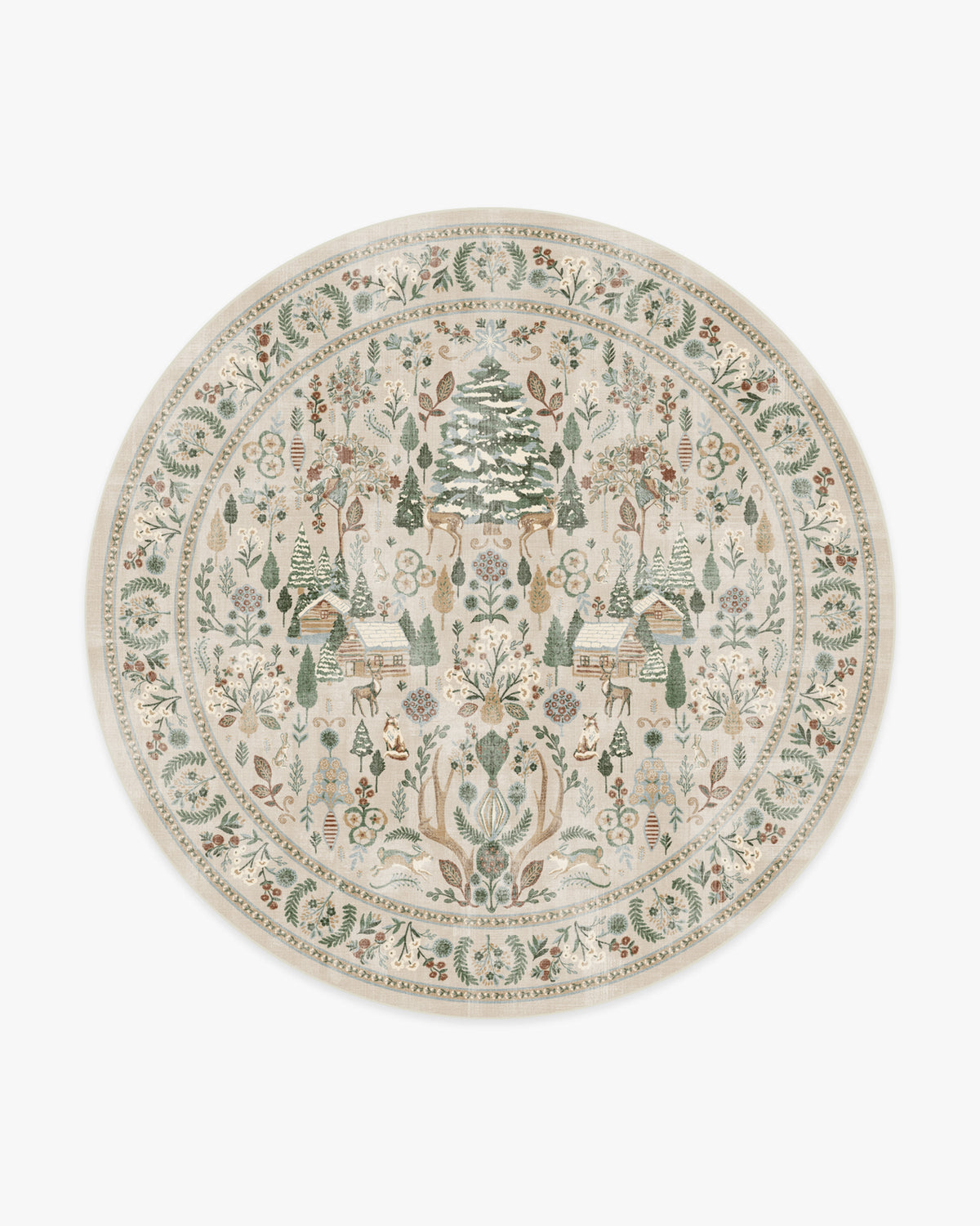 Juniper — Halı, Nötr Çok Renkli, ROUND, beyaz zemin, 8R