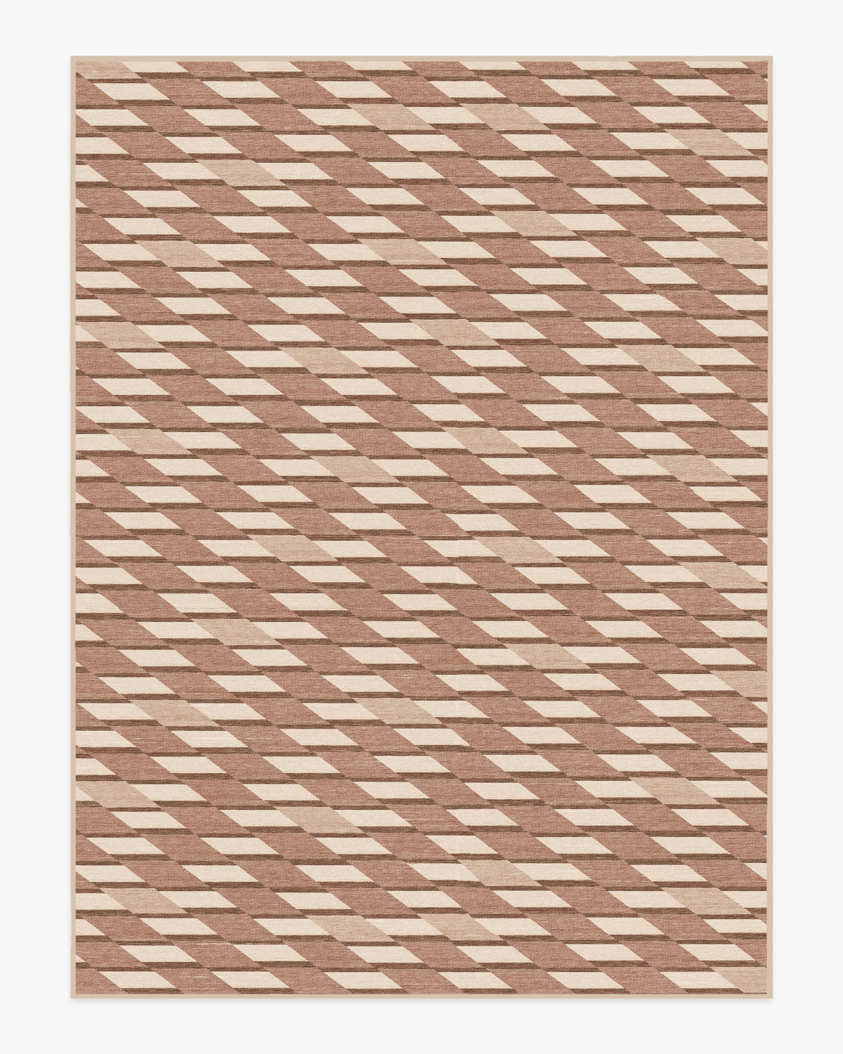 Tess — Halı, Sıcak Kahverengi, AREA, beyaz zemin, 9x12