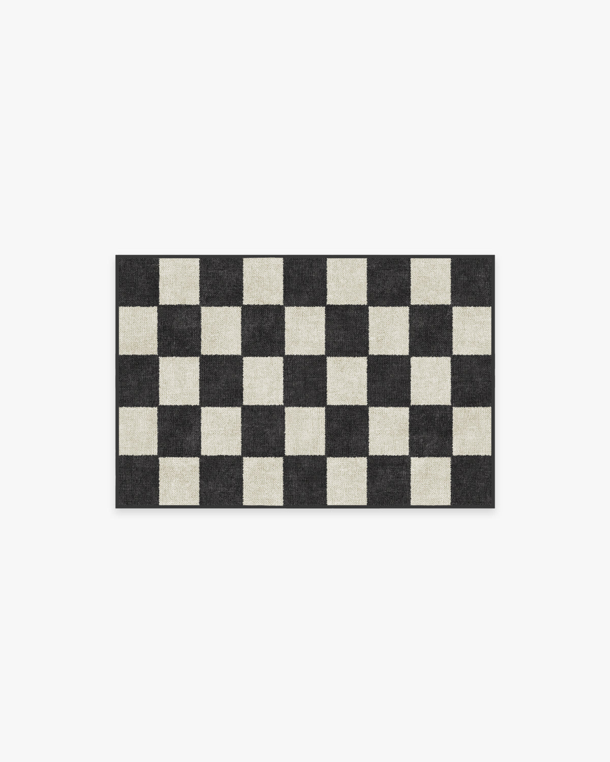 Jaque Checkered — Halı, Siyah, AREA, beyaz zemin, 2x3