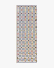 Maja — Halı, Taş Mavi Çok Renkli, RUNNER, beyaz zemin, 2x7