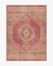 Rayne — Halı, Pembe Turuncu, AREA, beyaz zemin, 5x7