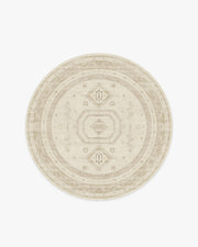 Shira — Halı, Fildişi Doğal, ROUND, beyaz zemin, 6R