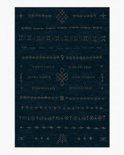 Astrid — Halı, Lacivert, AREA, beyaz zemin, 6x9