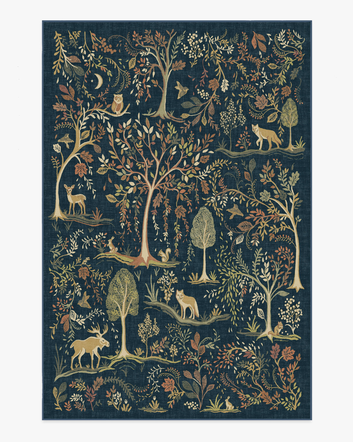 Wilder — Halı, Mavi Çok Renkli, AREA, beyaz zemin, 6x9