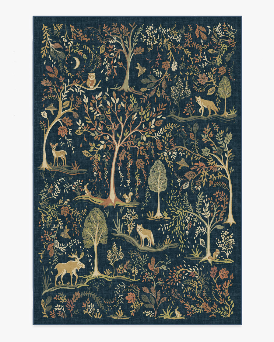 Wilder — Halı, Mavi Çok Renkli, AREA, beyaz zemin, 6x9