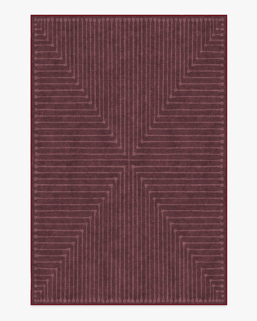 Inkdrop — Halı, Bordo, AREA, beyaz zemin, 6x9