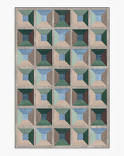 Hedra — Halı, Soft Turkuaz, AREA, beyaz zemin, 6x9