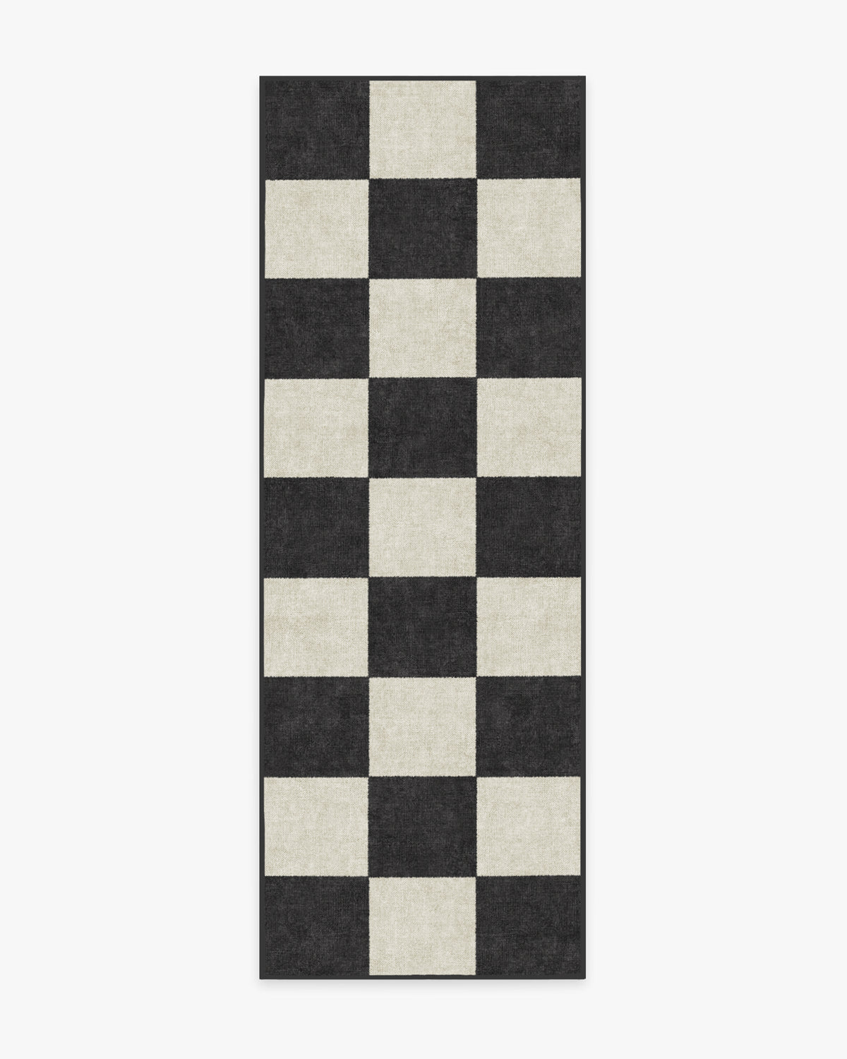 Jaque Checkered — Halı, Siyah, RUNNER, beyaz zemin, 2x7