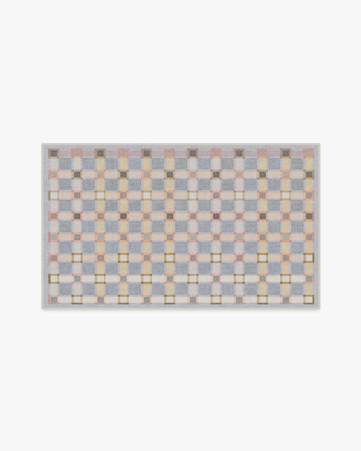 Maja — Halı, Taş Mavi Çok Renkli, AREA, beyaz zemin, 3x5