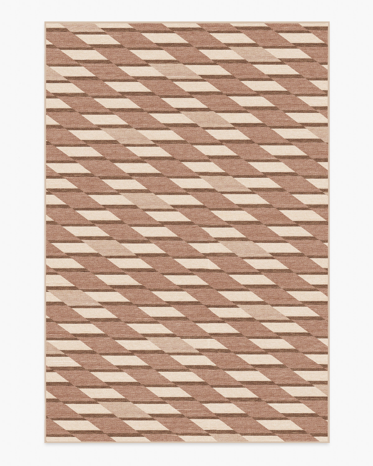 Tess — Halı, Sıcak Kahverengi, AREA, beyaz zemin, 6x9