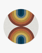 Absida — Halı, Gökkuşağı, ROUND, beyaz zemin, 8R