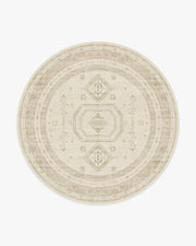 Shira — Halı, Fildişi Doğal, ROUND, beyaz zemin, 8R