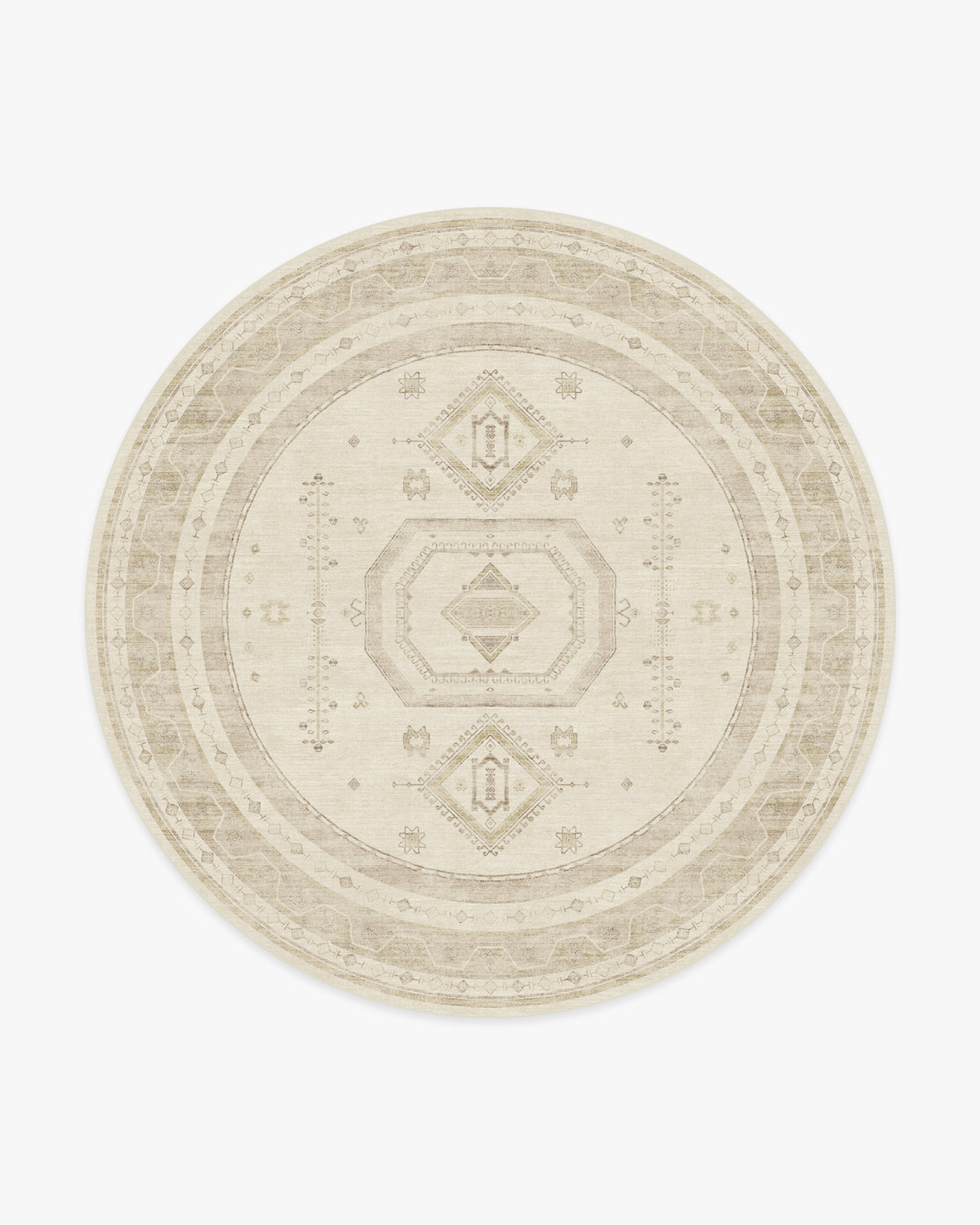 Shira — Halı, Fildişi Doğal, ROUND, beyaz zemin, 8R