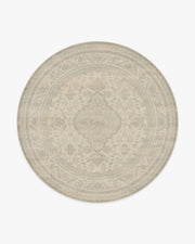 Rowan — Halı, Soft Gri Fildişi, ROUND, beyaz zemin, 8R