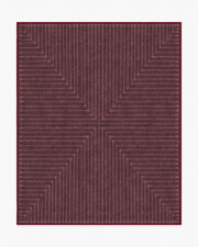 Inkdrop — Halı, Bordo, AREA, beyaz zemin, 8x10