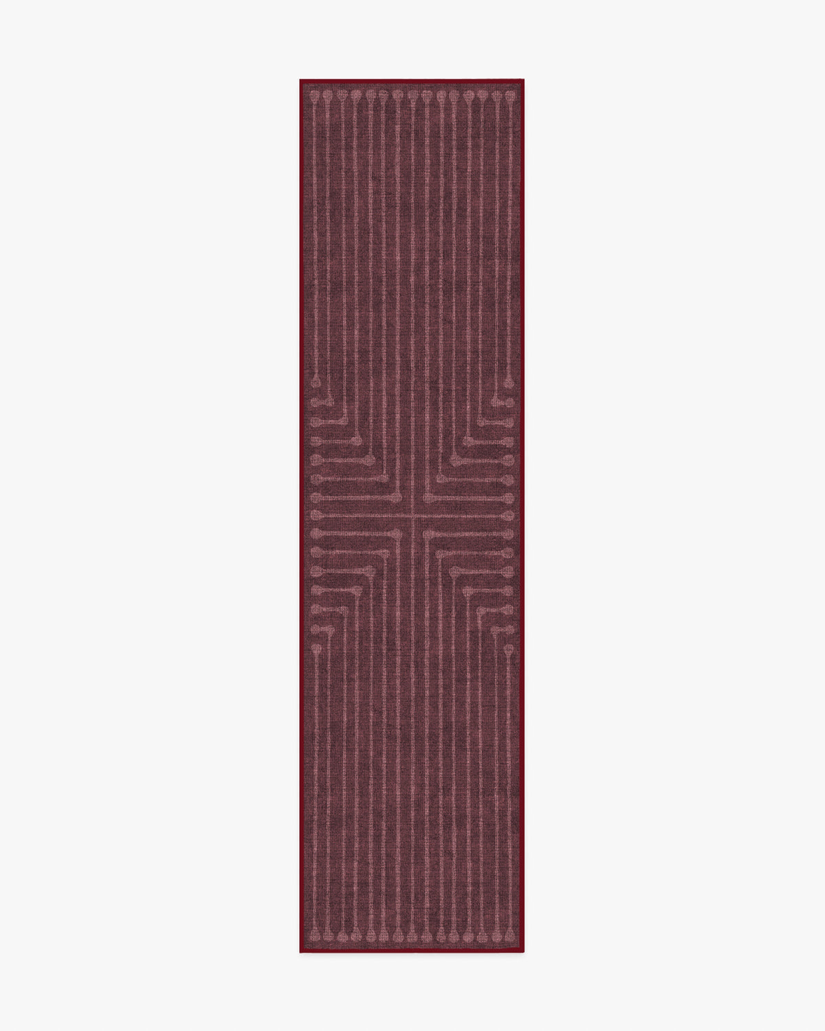 Inkdrop — Halı, Bordo, RUNNER, beyaz zemin, 2x10