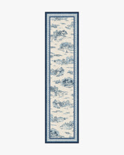 Provence — Halı, Delft Mavisi, RUNNER, beyaz zemin, 2x10