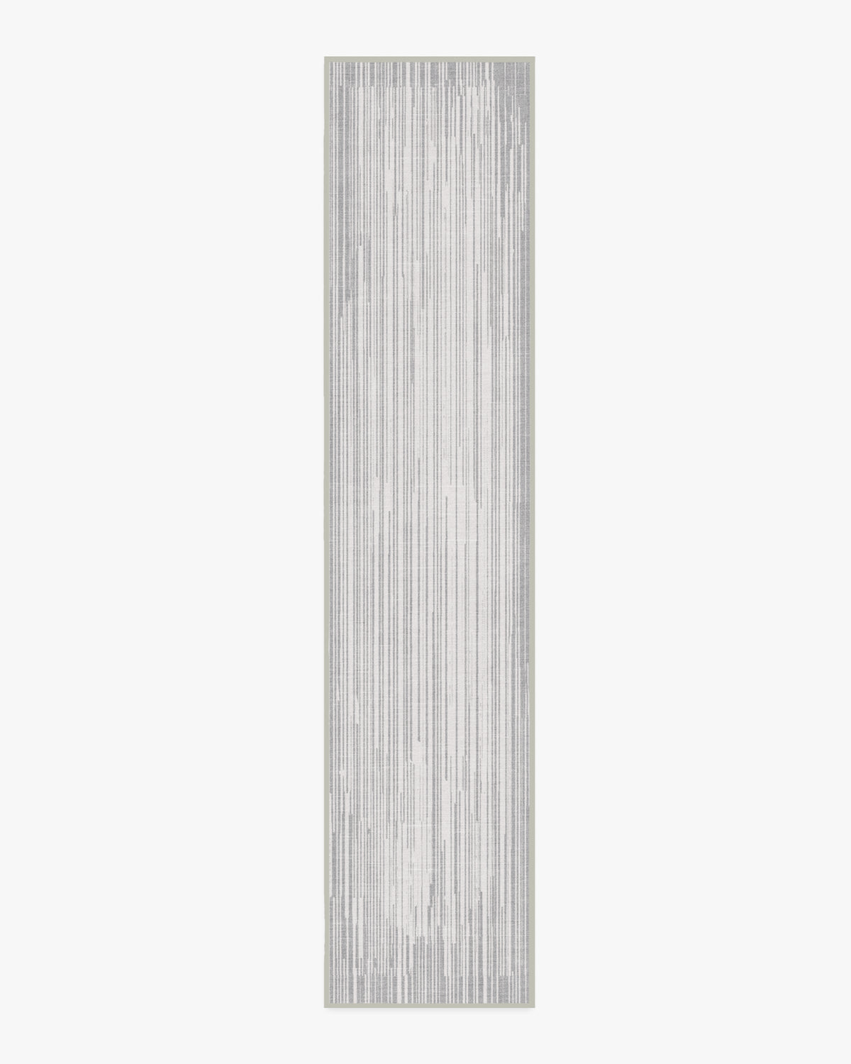 Striated Border — Halı, Yumuşak Gri, RUNNER, beyaz zemin, 2x12
