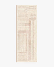 Linear Oasis — Halı, Nötr, RUNNER, beyaz zemin, 2x7
