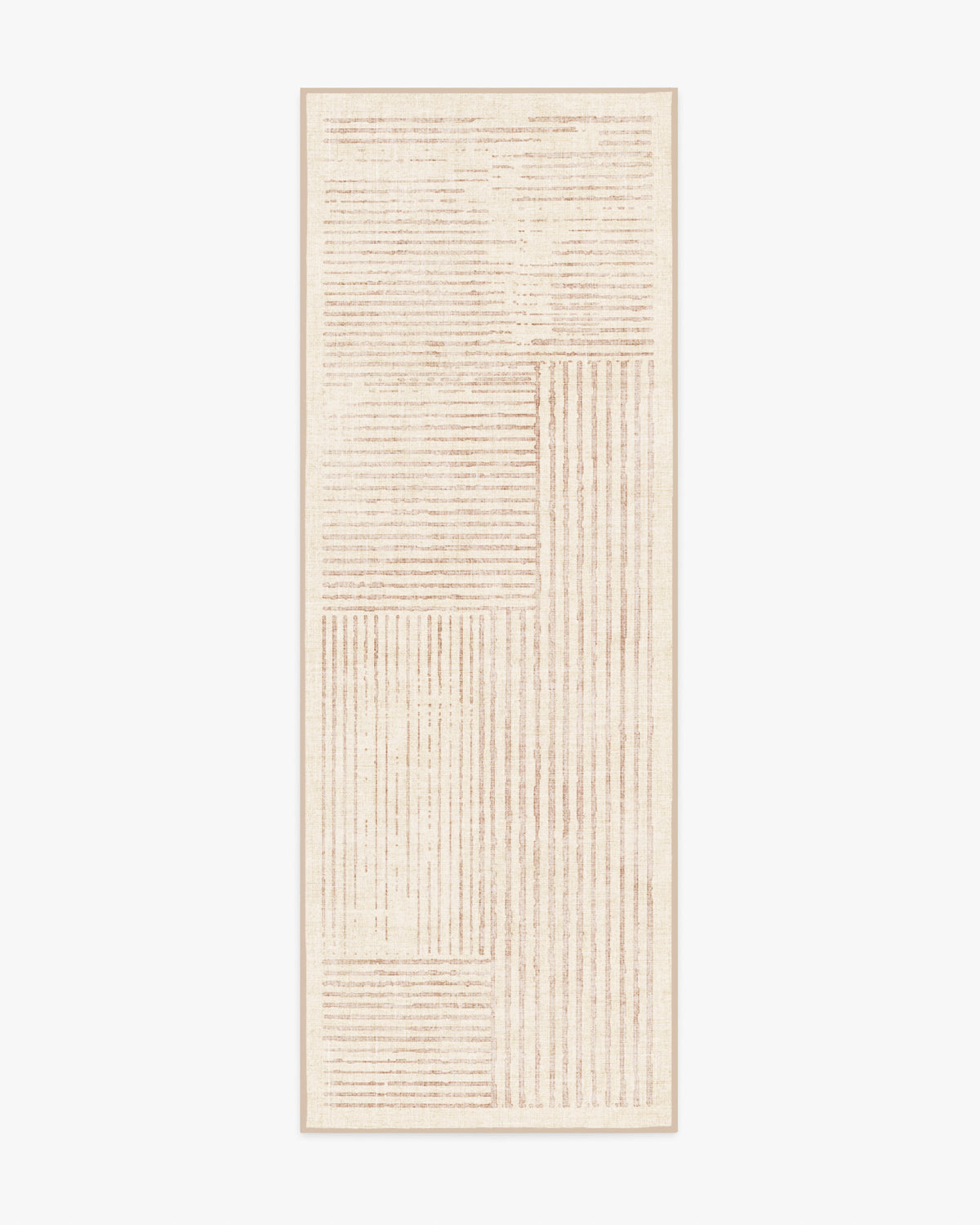 Linear Oasis — Halı, Nötr, RUNNER, beyaz zemin, 2x7