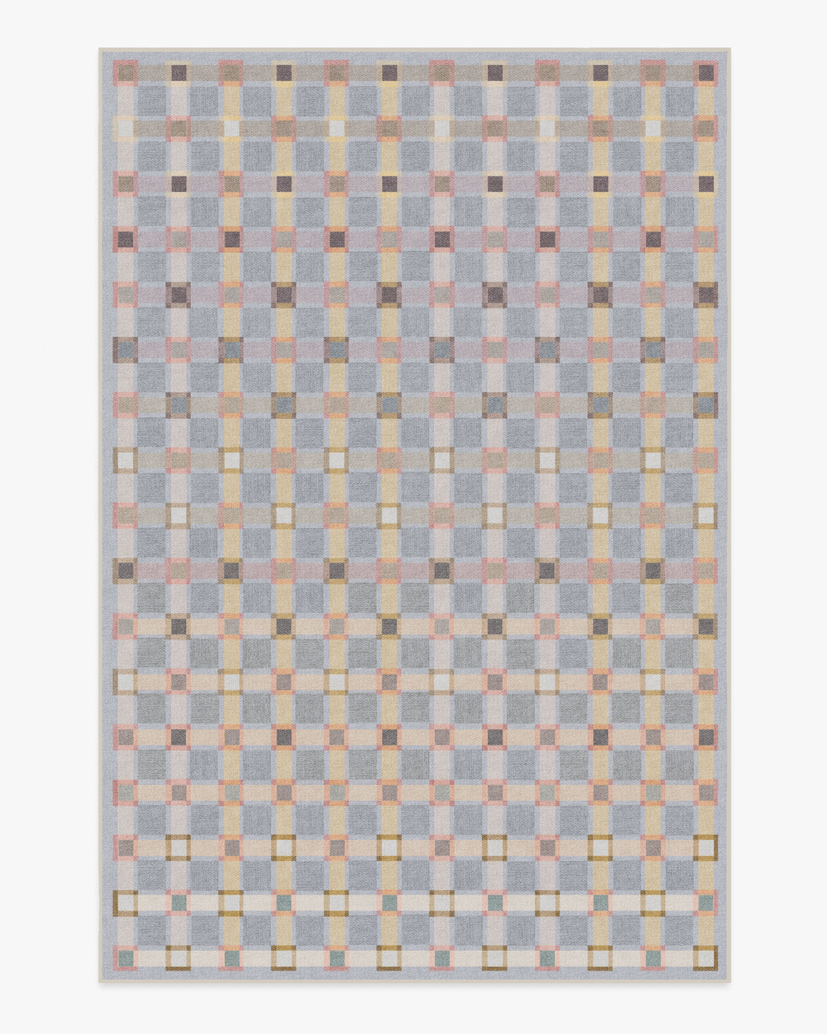 Maja — Halı, Taş Mavi Çok Renkli, AREA, beyaz zemin, 6x9