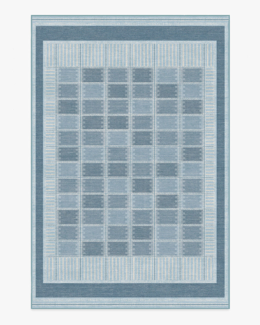 Agnes — Halı, Mavi, AREA, beyaz zemin, 6x9