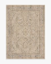 Adeline — Halı, Kahverengi, AREA, beyaz zemin, 5x7