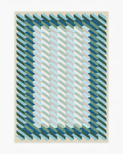 Echo — Halı, Soft Turkuaz, AREA, beyaz zemin, 5x7