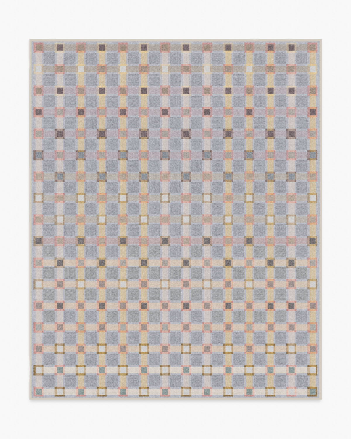 Maja — Halı, Taş Mavi Çok Renkli, AREA, beyaz zemin, 8x10