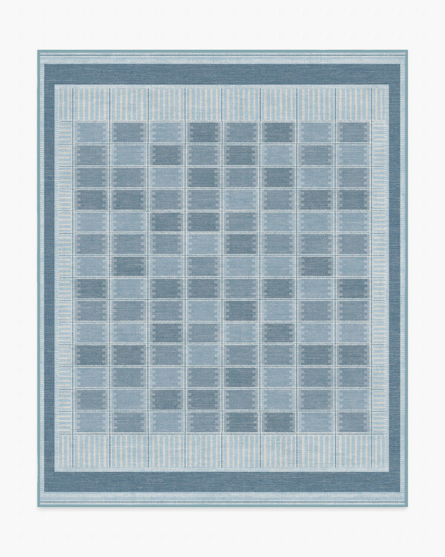 Agnes — Halı, Mavi, AREA, beyaz zemin, 8x10