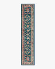 Calabria — Halı, Lacivert Mavi, RUNNER, beyaz zemin, 2x12