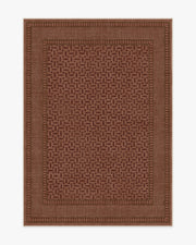 Kairos — Halı, Terracotta, AREA, beyaz zemin, 5x7