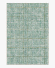 Glen Plaid — Halı, Yeşil Altın, AREA, beyaz zemin, 6x9