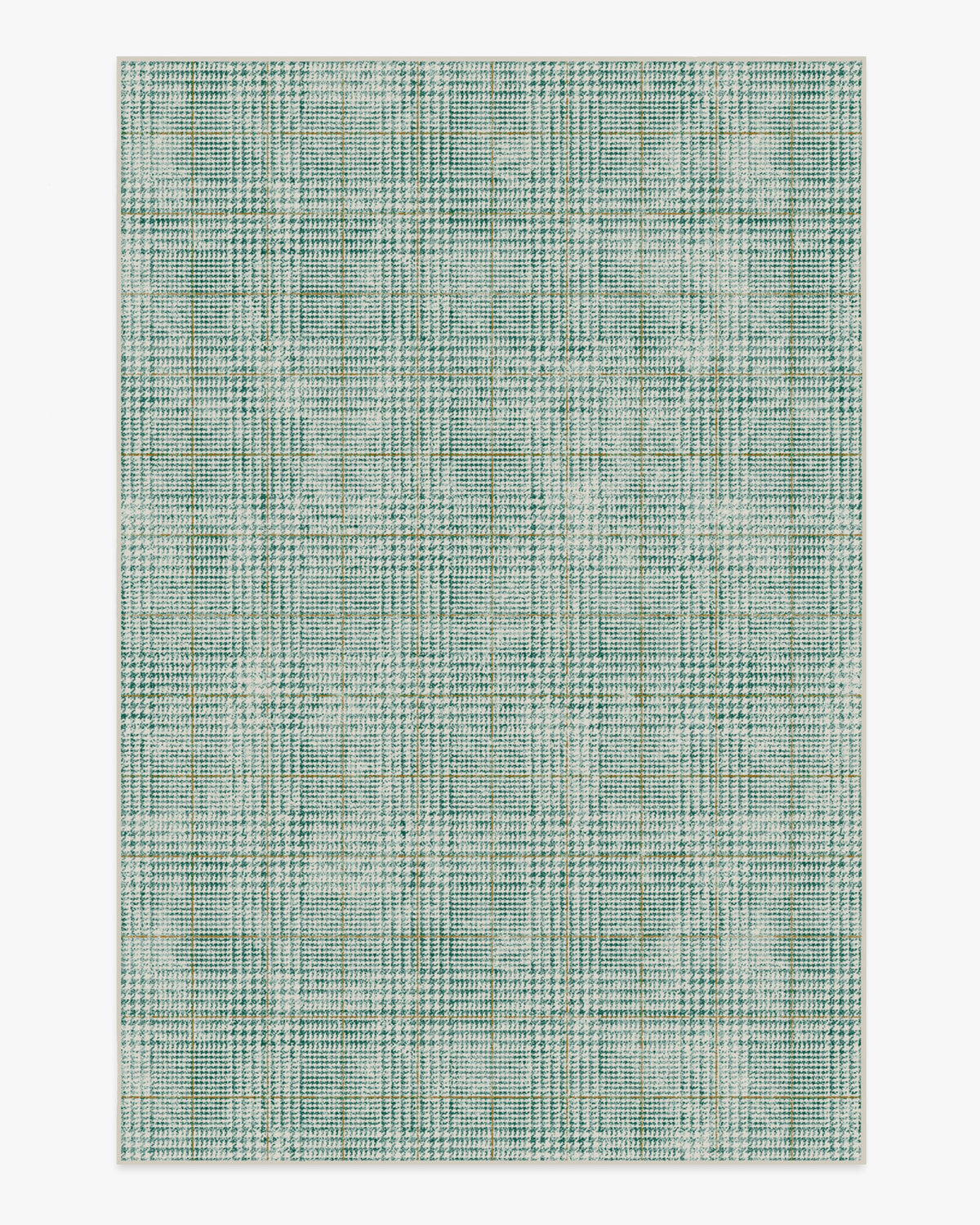 Glen Plaid — Halı, Yeşil Altın, AREA, beyaz zemin, 6x9