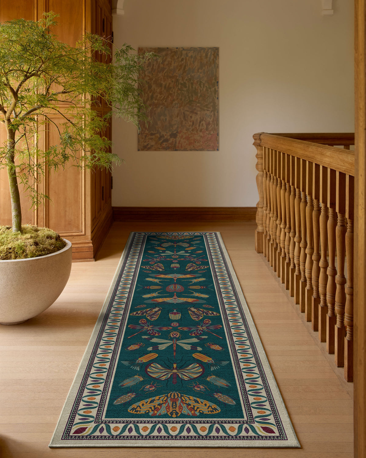 Flutterby — Halı, Mavi, RUNNER, yaşam alanı, 2x7