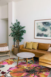 Watercolor Floral — Halı, Çok Renkli, ROUND, yaşam alanı, 8R