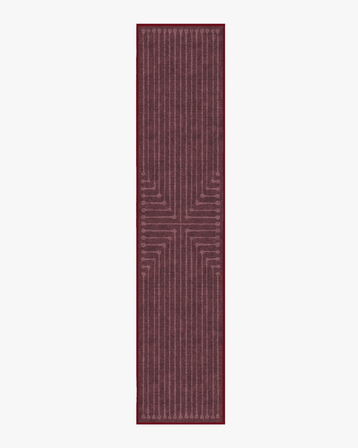 Inkdrop — Halı, Bordo, RUNNER, beyaz zemin, 2x12