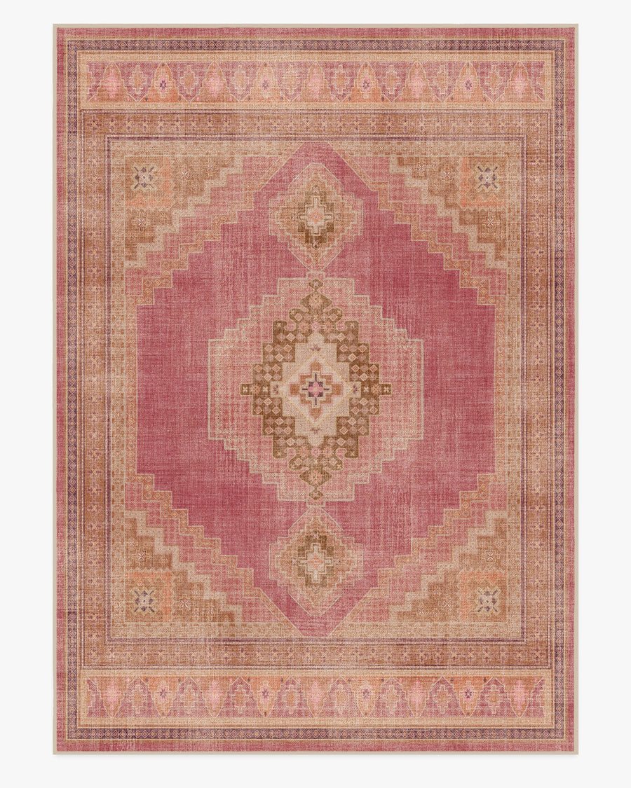 Rayne — Halı, Pembe Turuncu, AREA, beyaz zemin, 10x14