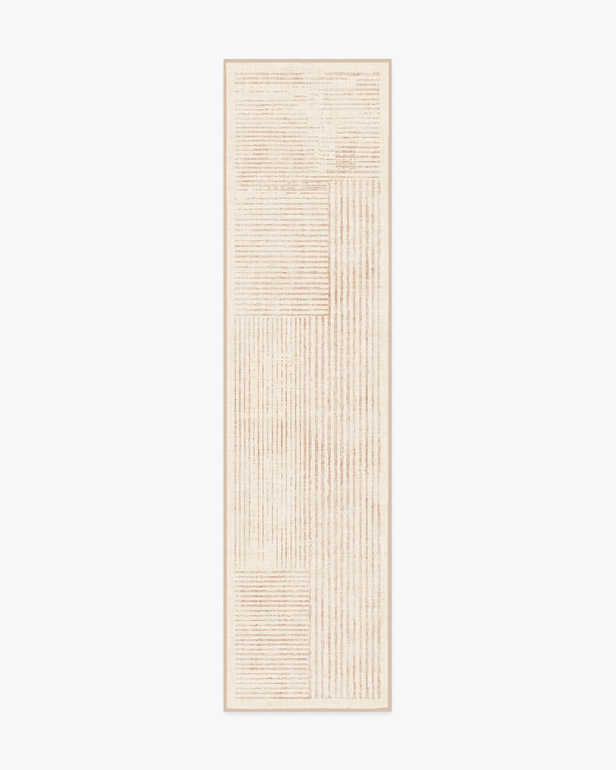 Linear Oasis — Halı, Nötr, RUNNER, beyaz zemin, 2x10