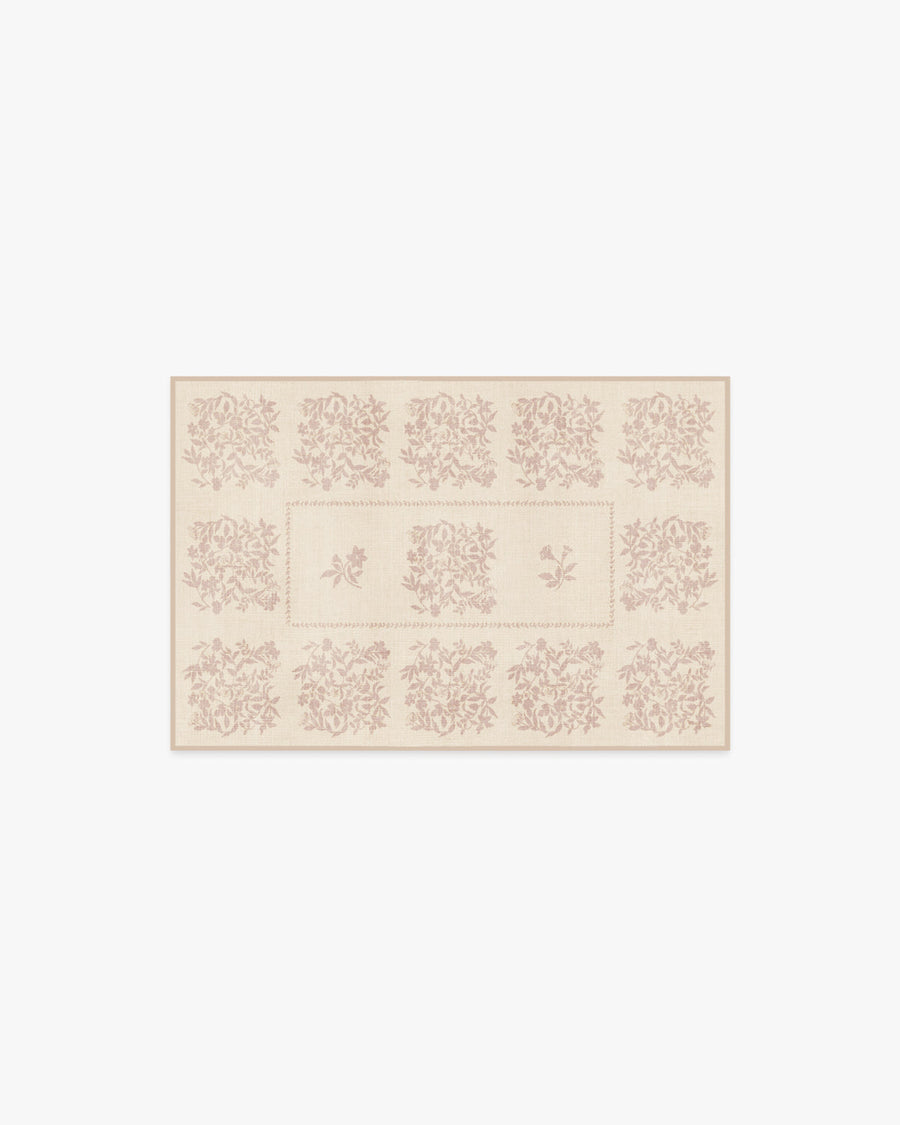 Iona — Halı, Krem ve Vintage Blush, AREA, beyaz zemin, 2x3