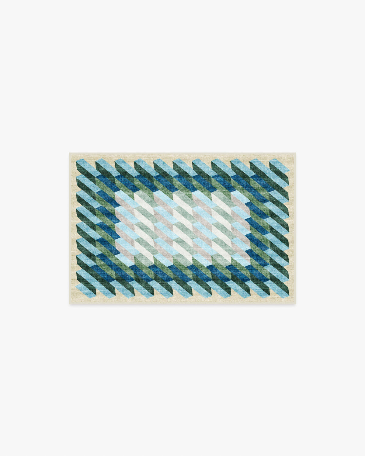Echo — Halı, Soft Turkuaz, AREA, beyaz zemin, 2x3
