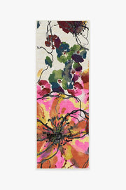 Watercolor Floral — Halı, Çok Renkli, RUNNER, beyaz zemin, 2x7