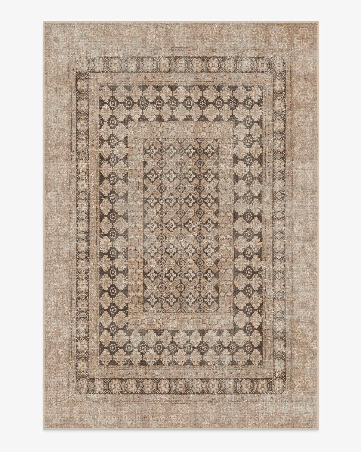 Cyrus — Halı, Gül Altın, AREA, beyaz zemin, 6x9