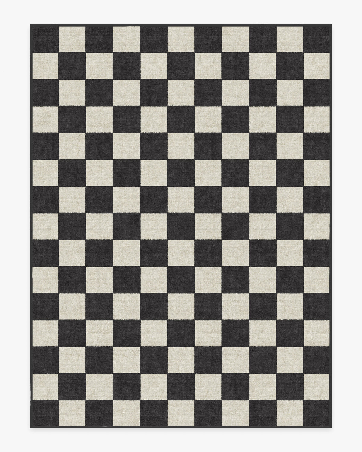 Jaque Checkered — Halı, Siyah, AREA, beyaz zemin, 9x12