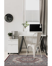 Hendesi Heriz — Halı, Bordeaux Kırmızı, AREA, yaşam alanı, 3x5