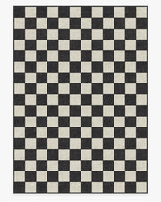 Jaque Checkered — Halı, Siyah, AREA, beyaz zemin, 10x14