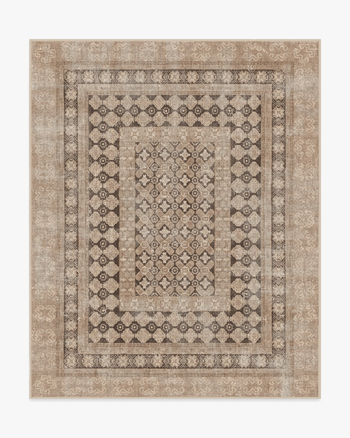 Cyrus — Halı, Gül Altın, AREA, beyaz zemin, 8x10