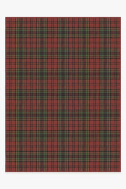 Dress Stewart Tartan — Halı, Kırmızı, AREA, beyaz zemin, 9x12
