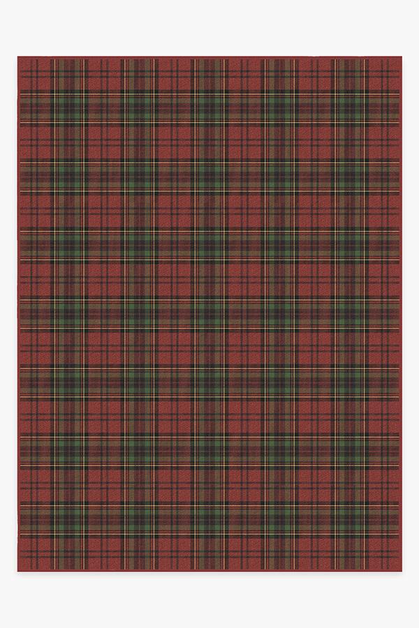 Dress Stewart Tartan — Halı, Kırmızı, AREA, beyaz zemin, 9x12
