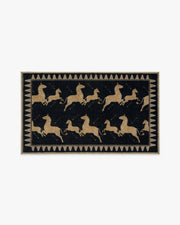 Zebras — Halı, Siyah Doğal, AREA, beyaz zemin, 3x5